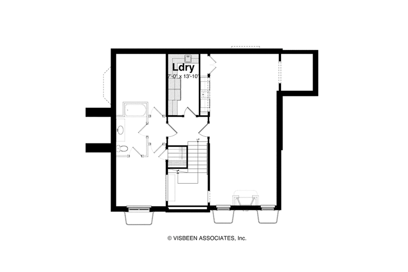 Architectural House Design - Floor Plan - Lower Floor for Tudor House Plan #928-257 - 4 bed, 2.5 bath