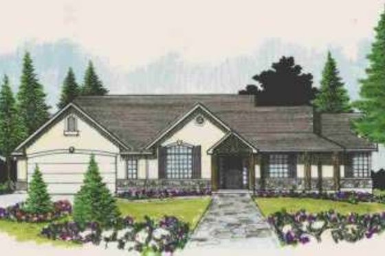 Exterior - Front Elevation for Traditional House Plan #308-219 - 4 bed, 2.5 bath