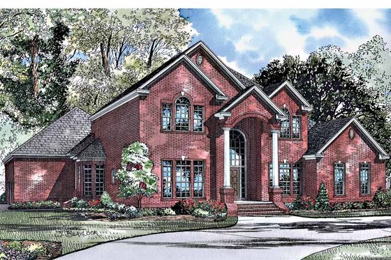 Exterior - Front Elevation 3 for Traditional House Plan #17-3024 - 4 bed, 3 bath