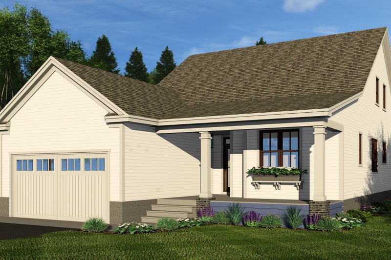 House Blueprint - Exterior - Rear Elevation for Farmhouse House Plan #51-1259 - 3 bed, 3.5 bath