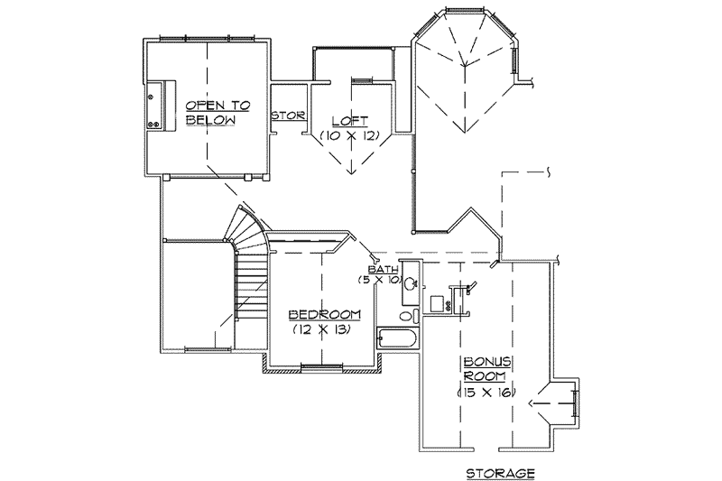 Dream House Plan - Floor Plan - Upper Floor for European House Plan #5-216 - 5 bed, 4.5 bath