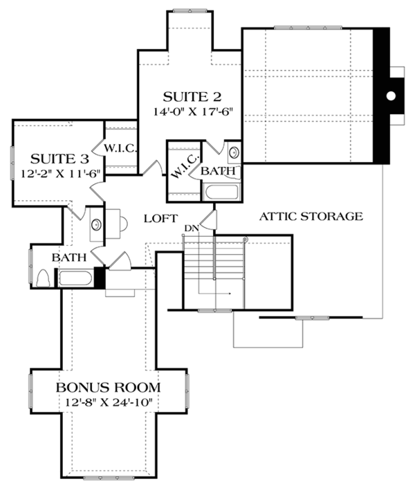 Architectural House Design - European Floor Plan - Upper Floor Plan #453-637
