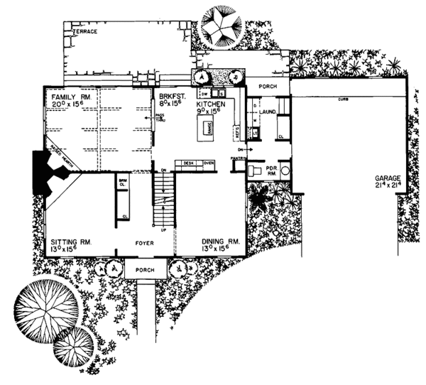 Dream House Plan - Colonial Floor Plan - Main Floor Plan #72-677