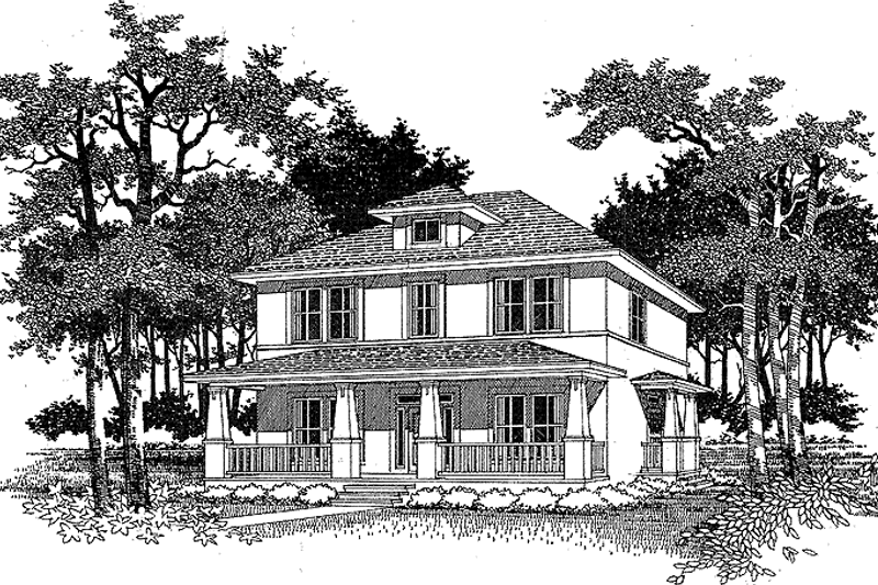 Architectural House Design - Exterior - Front Elevation 3 for Craftsman House Plan #472-184 - 3 bed, 2.5 bath