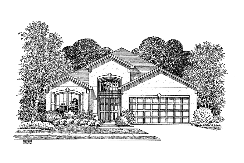 Dream House Plan - Mediterranean Exterior - Front Elevation Plan #999-93