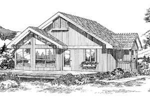 Dream House Plan - Exterior - Front Elevation for Contemporary House Plan #47-862 - 2 bed, 1 bath