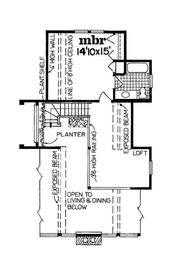 House Plan Design - Country Floor Plan - Upper Floor Plan #47-741