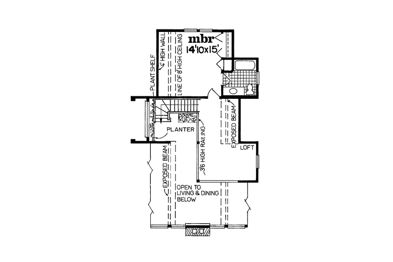 Home Plan - Floor Plan - Upper Floor for Country House Plan #47-741 - 3 bed, 2 bath