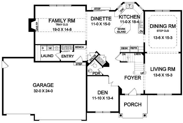 House Design - Classical Floor Plan - Main Floor Plan #328-384