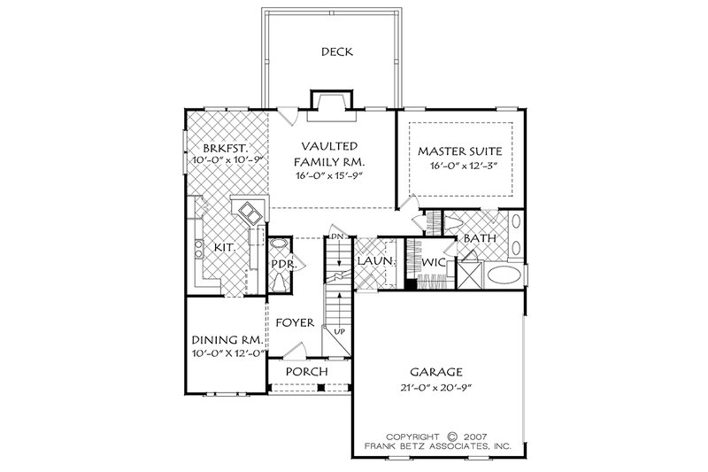Home Plan - Floor Plan - Main Floor for European House Plan #927-967 - 3 bed, 2.5 bath