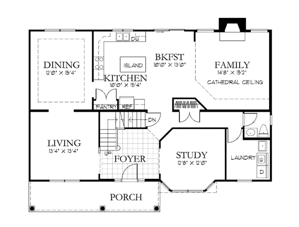 Dream House Plan - Classical Floor Plan - Main Floor Plan #1029-53