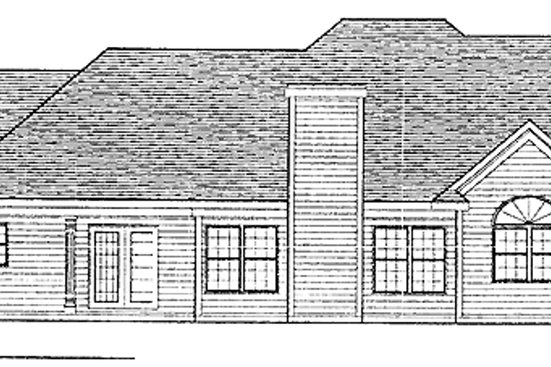 Home Plan - Exterior - Rear Elevation for Mediterranean House Plan #70-1327 - 2 bed, 3 bath