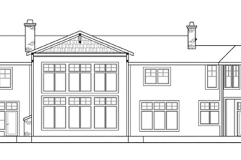 Home Plan - Exterior - Rear Elevation for Craftsman House Plan #124-674 - 4 bed, 4.5 bath