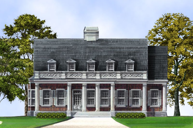 Home Plan - Exterior - Front Elevation 8 for Classical House Plan #119-155 - 4 bed, 4 bath