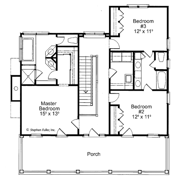House Plan Design - Country Floor Plan - Upper Floor Plan #429-435