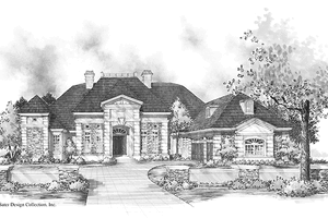 Exterior - Front Elevation 3 for Classical House Plan #930-303 - 4 bed, 3.5 bath