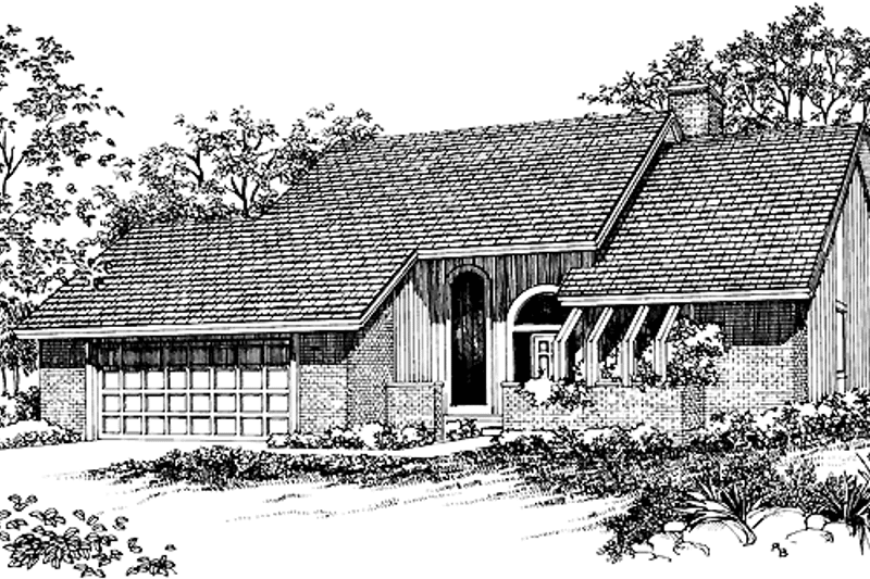 Dream House Plan - Exterior - Front Elevation 4 for Contemporary House Plan #72-636 - 3 bed, 2.5 bath