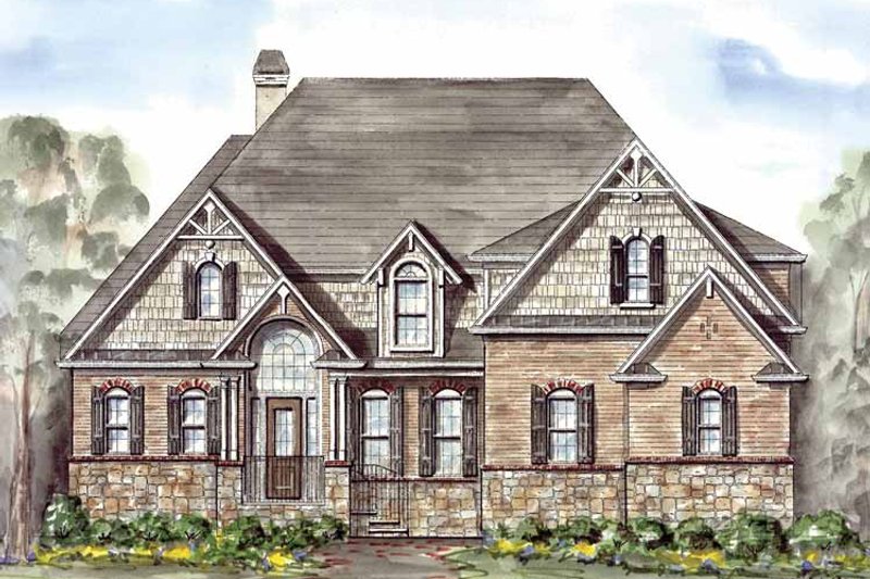 House Blueprint - Exterior - Front Elevation 3 for Victorian House Plan #54-260 - 5 bed, 4 bath