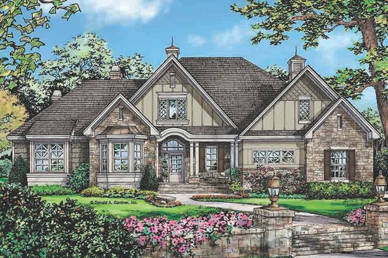 Exterior - Front Elevation 5 for Country House Plan #929-969 - 4 bed, 3 bath