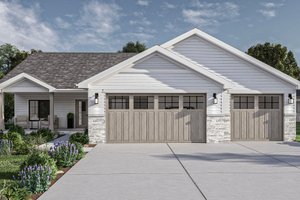 House Design - Exterior - Front Elevation for Traditional House Plan #455-432 - 3 bed, 2 bath