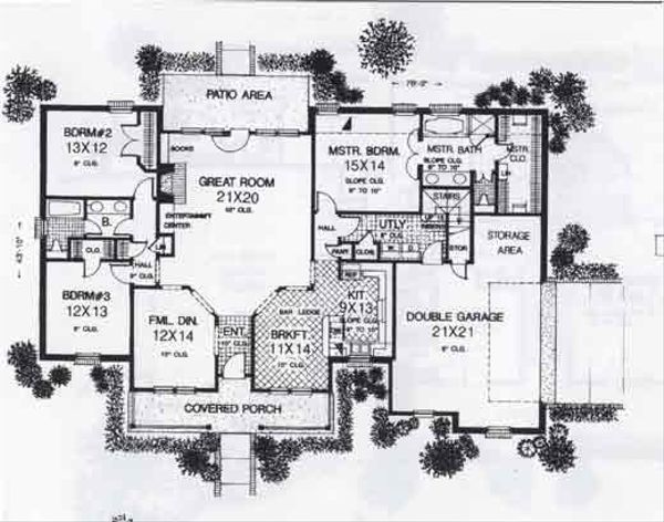 Colonial Floor Plan - Main Floor Plan #310-802