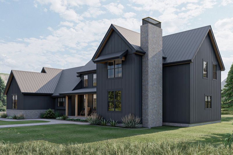 House Design - Exterior - Other Elevation 1 for Farmhouse House Plan #455-239 - 5 bed, 4 bath