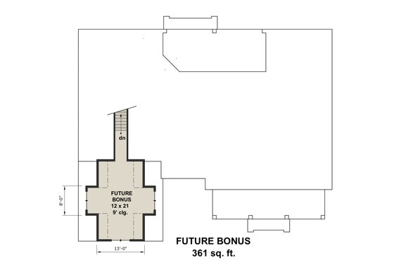 Floor Plan - Upper Floor for Farmhouse House Plan #51-1144 - 4 bed, 3.5 bath