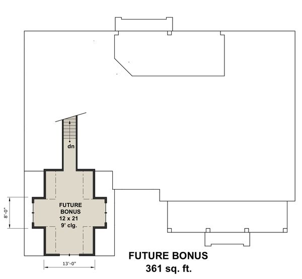 Farmhouse Floor Plan - Upper Floor Plan #51-1144