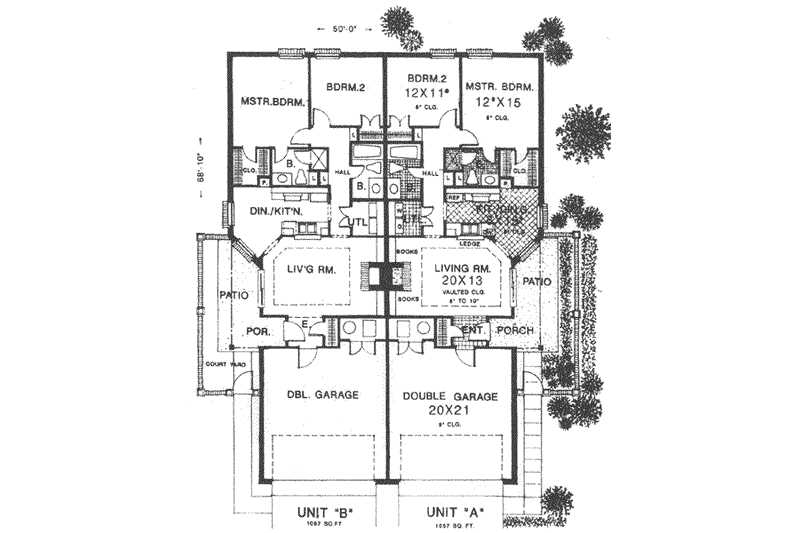 Home Plan - Floor Plan - Main Floor for Traditional House Plan #310-435 - 2 bed, 2 bath