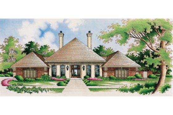 Exterior - Other Elevation 1 for European House Plan #45-333 - 4 bed, 4.5 bath