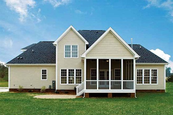 Exterior - Rear Elevation for Country House Plan #929-672 - 3 bed, 2.5 bath