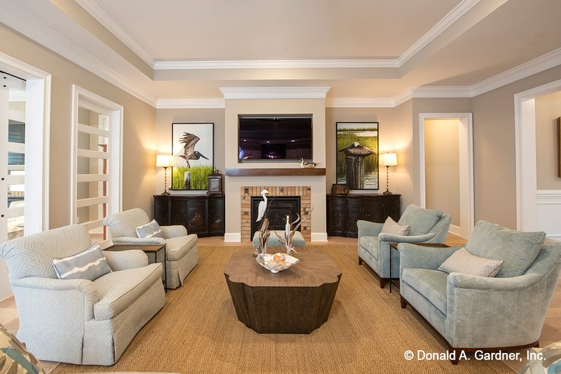 Architectural House Design - Interior - Family Room for Country House Plan #929-1006 - 3 bed, 3.5 bath