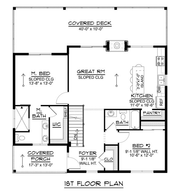 Modern Floor Plan - Main Floor Plan #1064-319