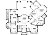 European Style House Plan - 3 Beds 6.5 Baths 3716 Sq/Ft Plan #115-180 