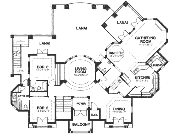 European Floor Plan - Main Floor Plan #115-180