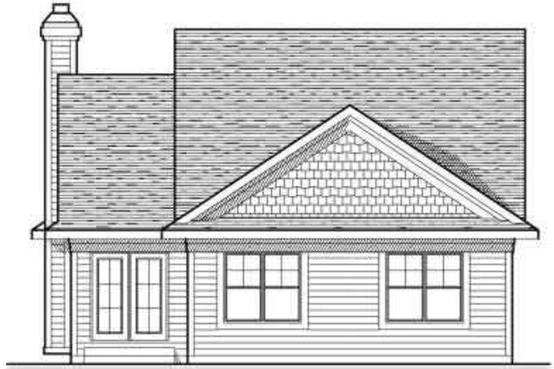 House Plan Design - Exterior - Rear Elevation for Traditional House Plan #70-675 - 2 bed, 2 bath