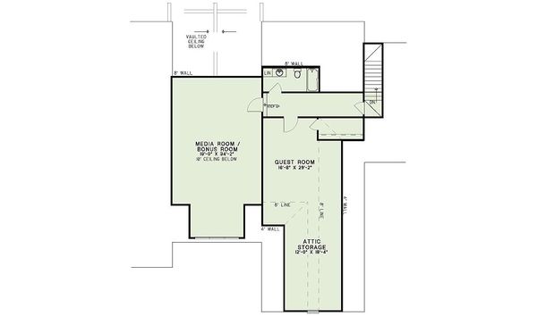 Home Plan - European Floor Plan - Upper Floor Plan #17-2539