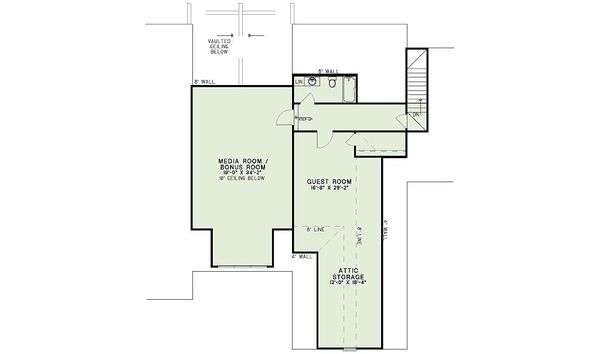 Architectural House Design - European Floor Plan - Upper Floor Plan #17-2539