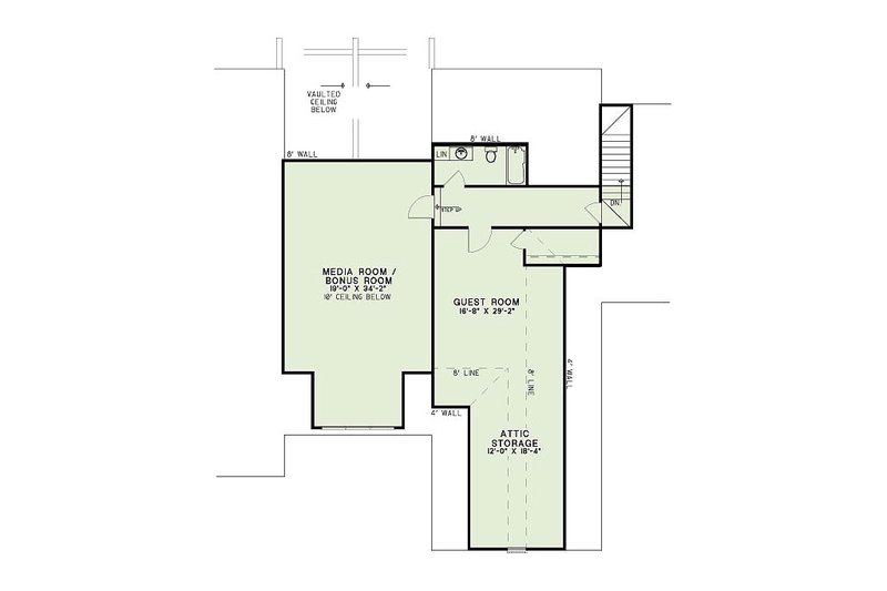 Architectural House Design - Floor Plan - Upper Floor for European House Plan #17-2539 - 3 bed, 3.5 bath