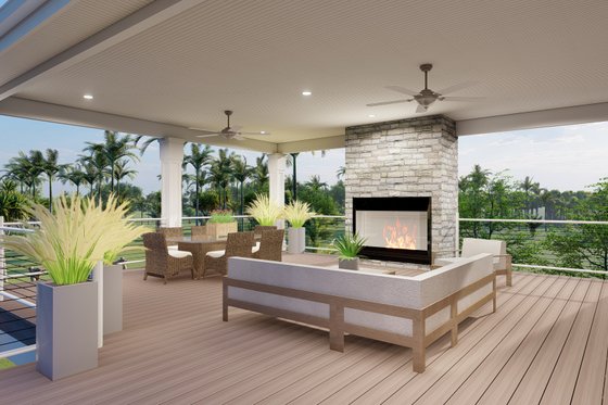 Exterior - Outdoor Living 2 for Traditional House Plan #1060-76 - 1 bed, 2.5 bath