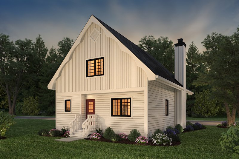 Dream House Plan - Exterior - Rear Elevation 2 for Cabin House Plan #47-665 - 3 bed, 2 bath