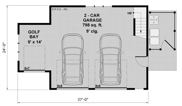 Dream House Plan - Floor Plan - Main Floor for Farmhouse House Plan #51-1581 - 1 bed, 1 bath
