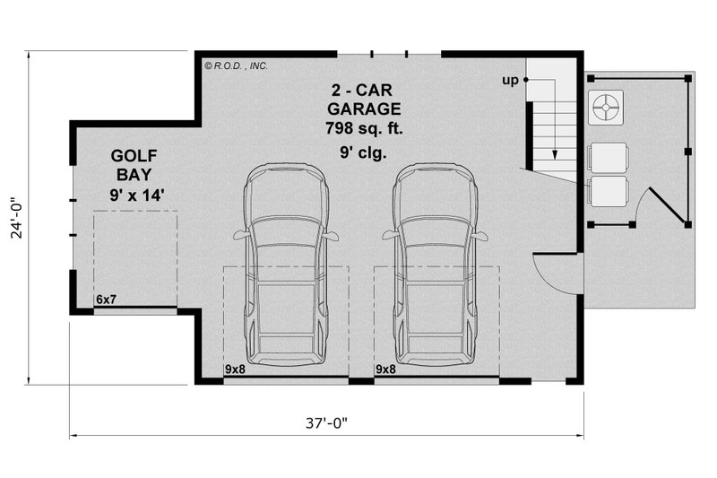 Dream House Plan - Floor Plan - Main Floor for Farmhouse House Plan #51-1581 - 1 bed, 1 bath