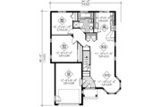 European Style House Plan - 2 Beds 1 Baths 1056 Sq/Ft Plan #25-1168 