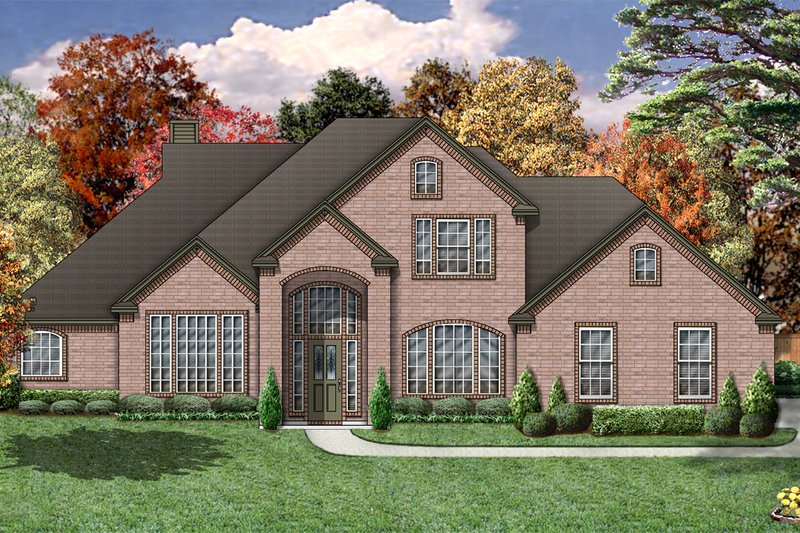 Dream House Plan - Traditional Exterior - Front Elevation Plan #84-372
