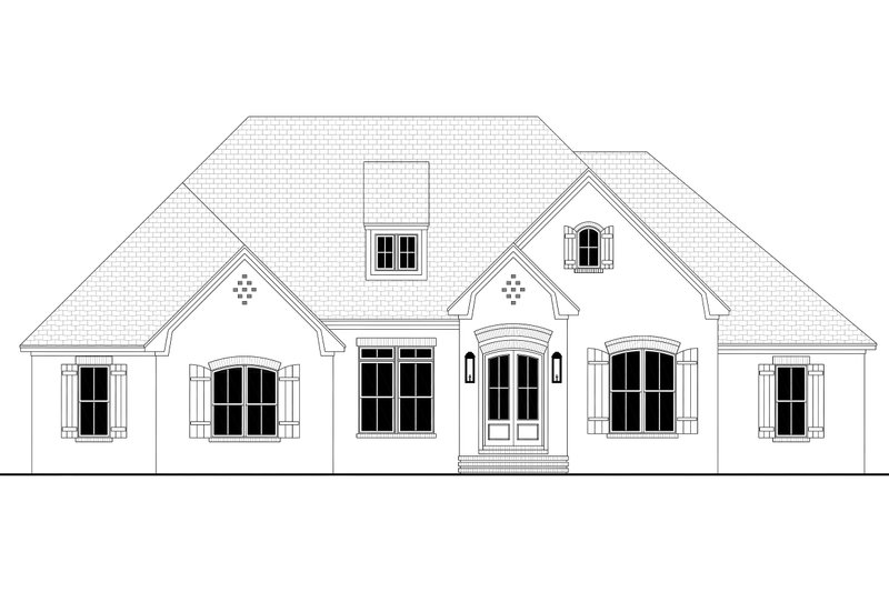 Architectural House Design - Exterior - Front Elevation 5 for Country House Plan #430-143 - 4 bed, 2.5 bath