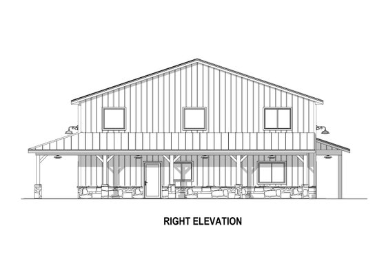 Exterior - Other Elevation 1 for Barndominium House Plan #1084-9 - 3 bed, 3.5 bath