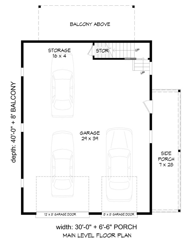 Traditional Floor Plan - Main Floor Plan #932-480