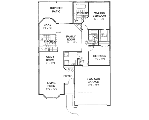 Dream House Plan - Traditional Floor Plan - Main Floor Plan #18-9056