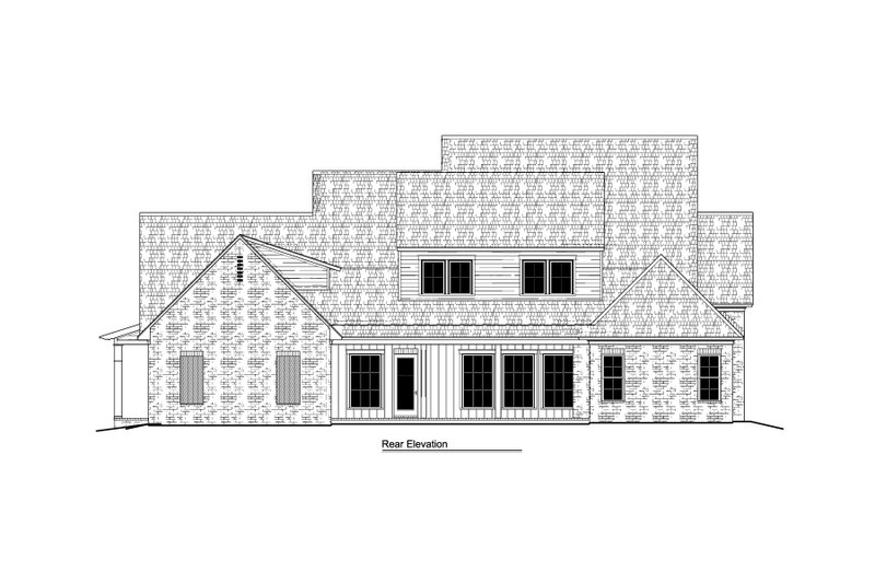 Architectural House Design - Exterior - Rear Elevation for Farmhouse House Plan #1081-27 - 5 bed, 5 bath